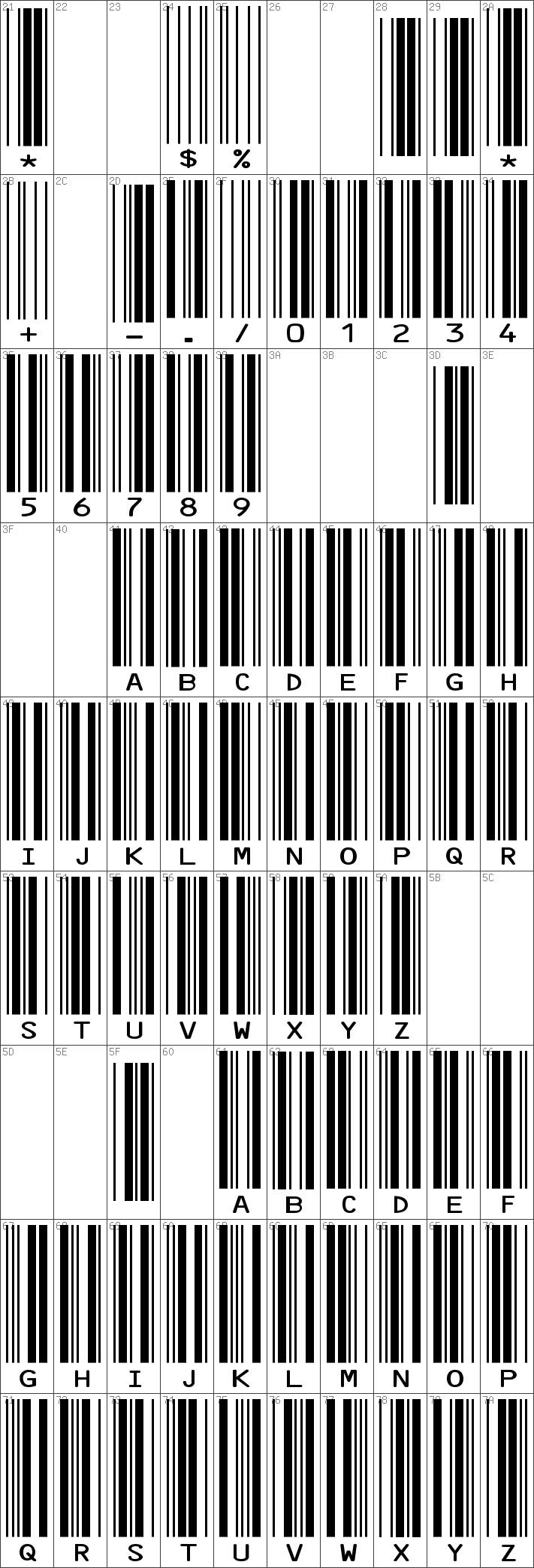 39 barcode font free